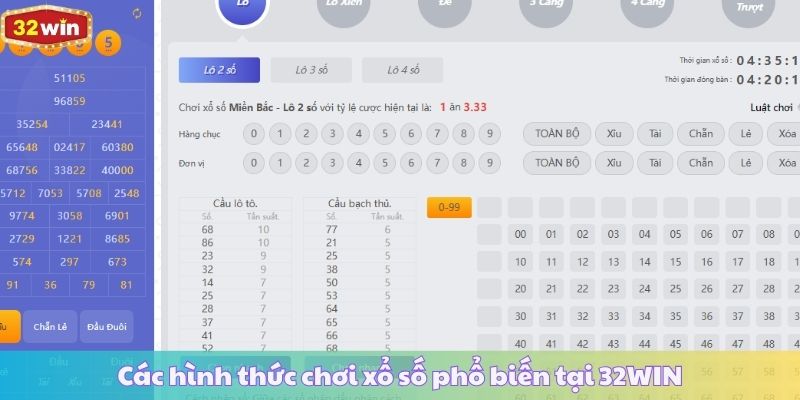 Các hình thức chơi xổ số phổ biến tại 32WIN